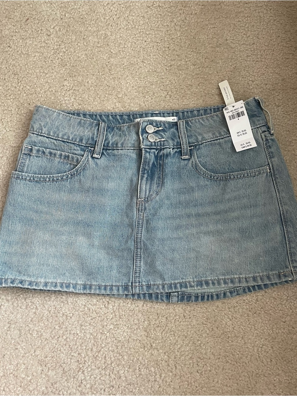NWT Hollister Light Blue Denim Mini Skirt